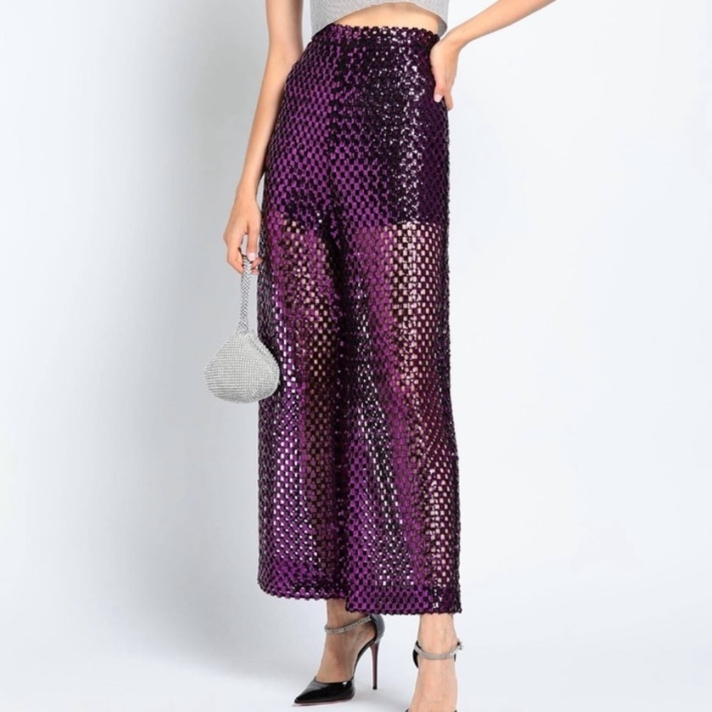 Gucci Sequined Wide Leg Pants - Picture 2 of 13